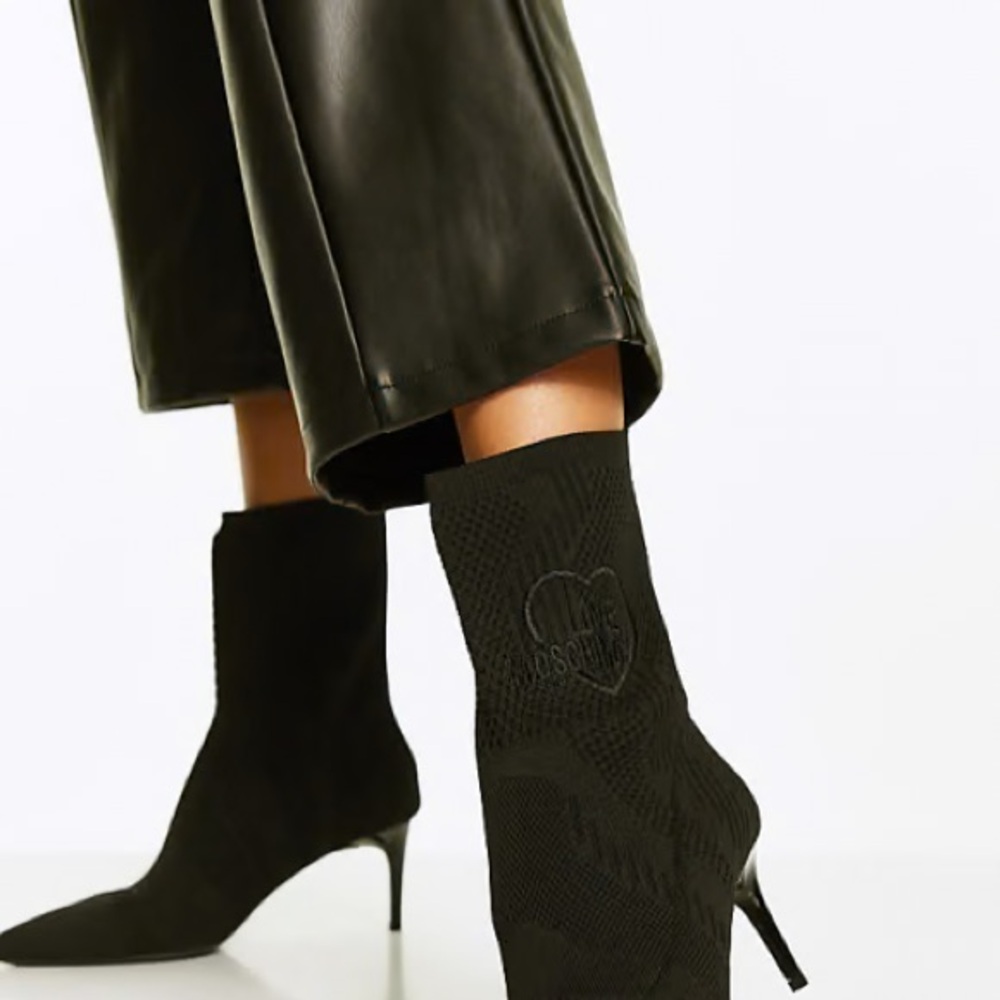 Love Moschino Sock Knit Bootie 8 NEW